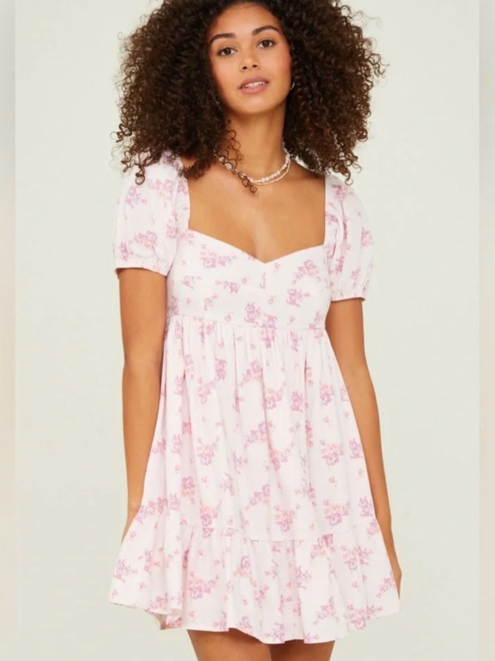 Altar'd State Pink Floral Mini Dress XL